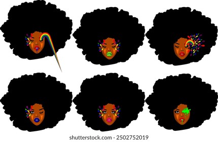 beautiful and colorful black women