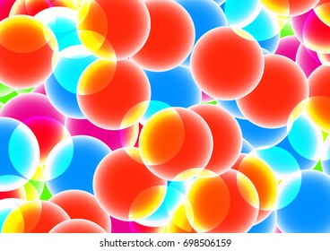 Beautiful colorful bubbles. Vector illustration