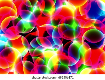 Beautiful colorful bubbles. Vector illustration