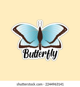 Beautiful colorful butterflies. Butterfly illustration for stickers or print. Butterfly vector design