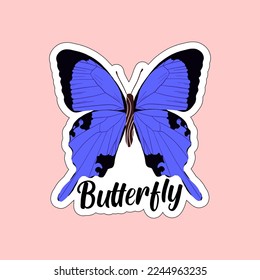 Beautiful colorful butterflies. Butterfly illustration for stickers or print. Butterfly vector design