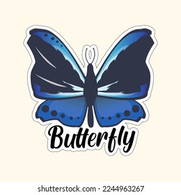 Beautiful colorful butterflies. Butterfly illustration for stickers or print. Butterfly vector design