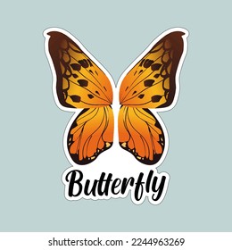 Beautiful colorful butterflies. Butterfly illustration for stickers or print. Butterfly vector design