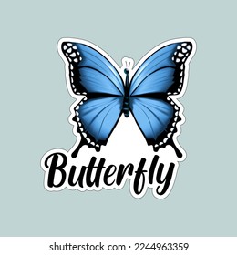 Beautiful colorful butterflies. Butterfly illustration for stickers or print. Butterfly vector design