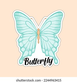 Beautiful colorful butterflies. Butterfly illustration for stickers or print. Butterfly vector design