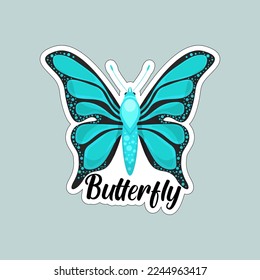 Beautiful colorful butterflies. Butterfly illustration for stickers or print. Butterfly vector design