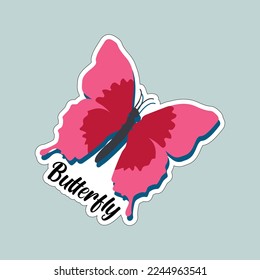 Beautiful colorful butterflies. Butterfly illustration for stickers or print. Butterfly vector design