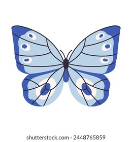 Beautiful colorful butterflies, vector illustration isolated on white background