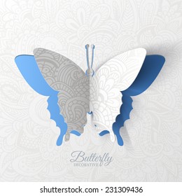 beautiful colorful butterfly background concept. Vector illustration template design