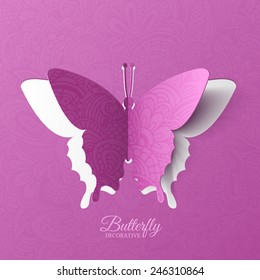 beautiful colorful butterfly background concept. Vector illustration design. Template for website and mobile appliance