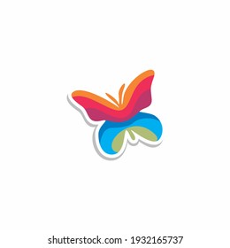 Beautiful and colorful Butterfly Logo Template Vector icon design