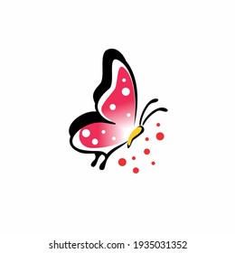 Beautiful and colorful Butterfly Logo Template Vector icon design