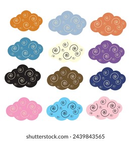 a beautiful colorful cloud vector design