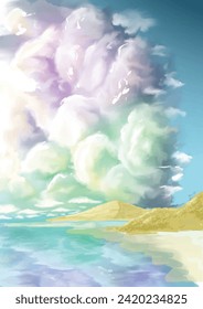 wunderschöne bunter Wolken am Himmel