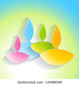 beautiful colorful diwali background design