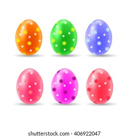 Beautiful colorful easter eggs