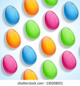 bonito diseño de huevos de pascua colorido