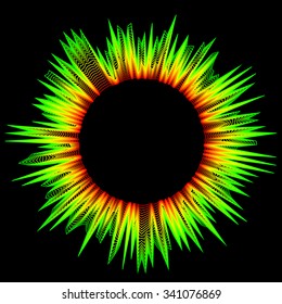 Beautiful colorful equalizer round shape