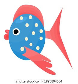 Beautiful colorful fish icon isolated vector illustration.