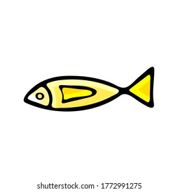 Beautiful colorful fish. Vector image illustrator.