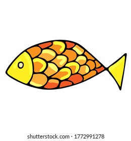 Beautiful colorful fish. Vector image illustrator.