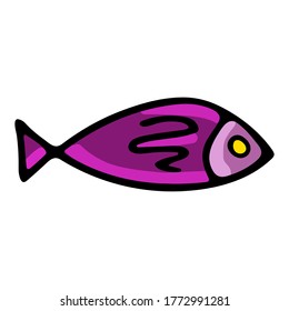 Beautiful colorful fish. Vector image illustrator.