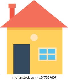 Beautiful Colorful Flat Home/House Illustration 
