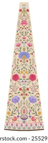 Belo colorido ornamento floral estilo painel lehenga design