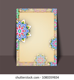 Beautiful colorful floral pattern design with space for your text.