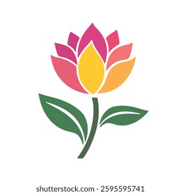 Beautiful Colorful Flower Graphic Design Illustration
