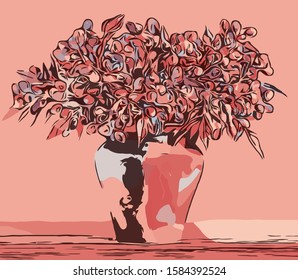 Beautiful colorful flower illustration. fashion bloom pattern for Silk scarf, decoration for cards, cover of books.