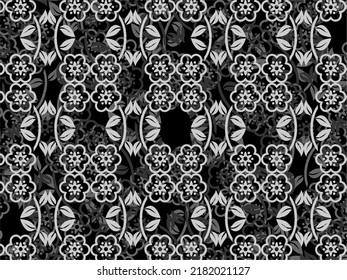 Beautiful Colorful Flower Pattern Background Design Art 