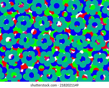 Beautiful Colorful Flower Pattern Background Design Art 
