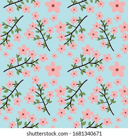 beautiful colorful flower vector pattern
