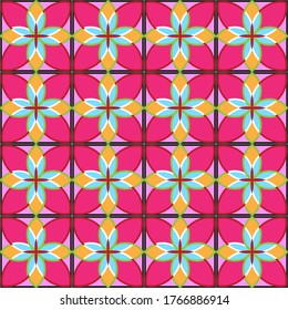 beautiful colorful flower vector pattern