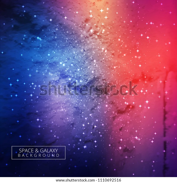 Beautiful Colorful Galaxy Background Stock Vector Royalty Free