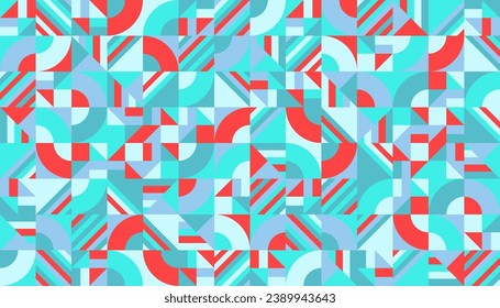 Beautiful colorful geometric wallpaper. Surface formed by multi-colored objects. An excellent background for designing posters, presentations, outdoor advertising and your other projects. Vector.