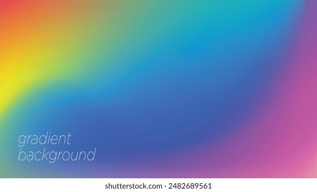 beautiful colorful gradient background that smoothly transitions hues,  shades of red, purple, blue, green, and yellow. The colors blend seamlessly, creating a visually soothing effect gradient.