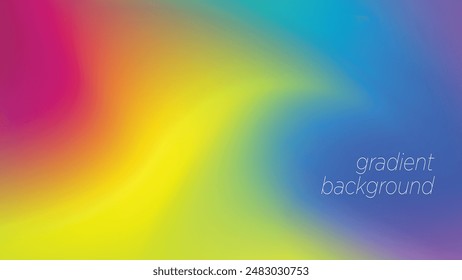 beautiful colorful gradient background that smoothly transitions hues,  shades of red, purple, blue, green, and yellow. The colors blend seamlessly, creating a visually soothing effect gradient.