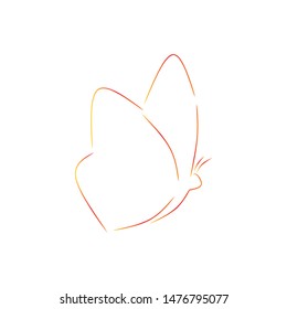 Beautiful Colorful Gradient Butterfly Vector Logo Isolated Illustration