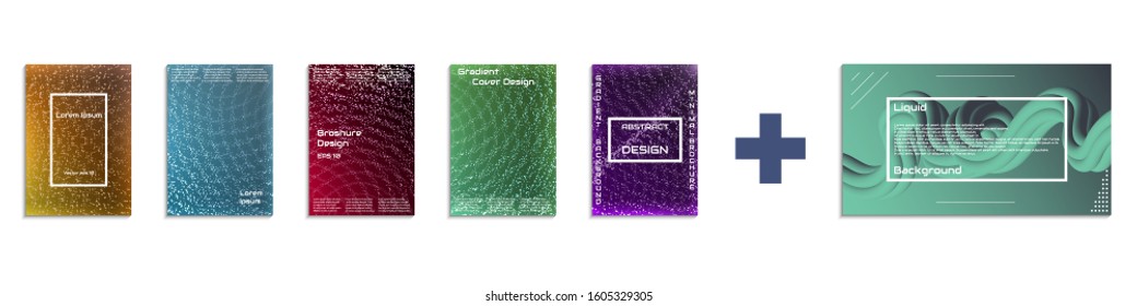 Beautiful, colorful, grainy, space background for banner. Set of Colorful abstract gradient banners. Design elements for  greetings card, flyers, invitation, posters, brochure, banners, calendar.