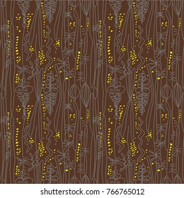 Beautiful colorful hand drawn  floral doodle vector seamless pattern. For bad cover, baby room wallpaper, gift packaging paper,  wrapping paper, textile, fabric, invitation card or other print     