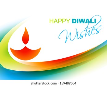 beautiful colorful happy diwali background