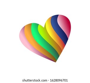 beautiful and colorful Heart symbol design template.  
suitable for logo design, dating, Valentines Day and wedding design.