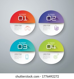 Beautiful and colorful informative business infographics. Graphs, value, stripes, arrows, text, diagrams, time. Can be used for steps, options, business processes, workflow, flowchart concept.