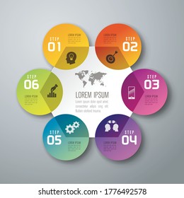 Beautiful and colorful informative business infographics. Graphs, value, stripes, arrows, text, diagrams, time. Can be used for steps, options, business processes, workflow, flowchart concept.
