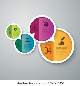 Beautiful Colorful Informative Business Infographics Graphs Stock ...