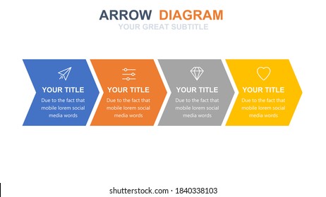 Beautiful and colorful informative business infographics. Graphs, value, stripes, arrows, text, diagrams, time. Can be used for steps, options, business processes, workflow, flowchart concept.