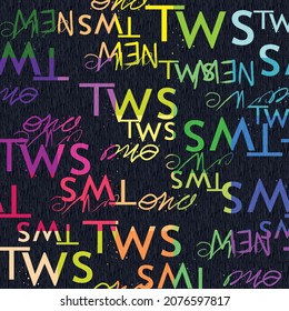 Beautiful colorful latter pattern on textures background