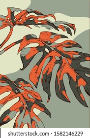 Beautiful colorful leaf illustration. fashion pattern for Silk scarf, decoration for cards, cover of books.